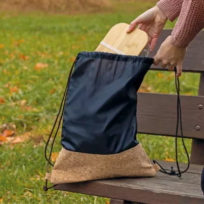 Worek z korkowym dnem 210D DOMINIKA - czarny (6215903)