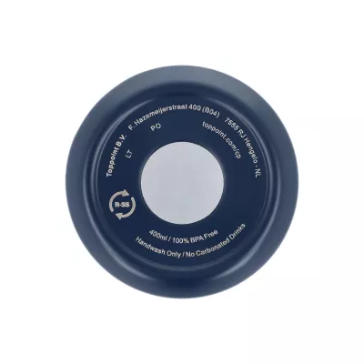 Termos na kawę ze stali nierdzewnej pochodzącej z recyklingu, 400 ml - ciemnoniebieski (LT98698-N0010)