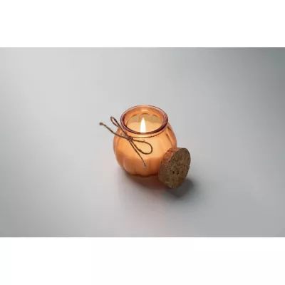 Świeca waniliowa w szkle z wosku roślinnego PUMKIN - Pomaranczowy (MO3193-10)