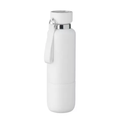 Butelka termiczna stalowa z kubkiem 500 ml NOEKA - Bialy (MO2716-06)
