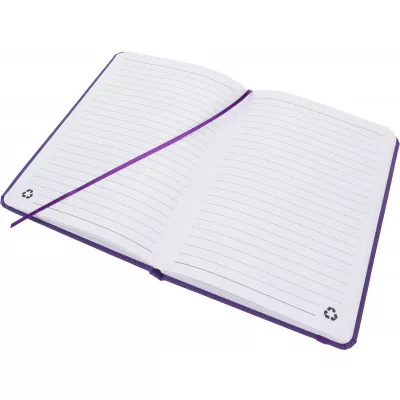 Notatnik A5 w linie z materiałów z recyklingu DOMINIK - fioletowy (2526112)