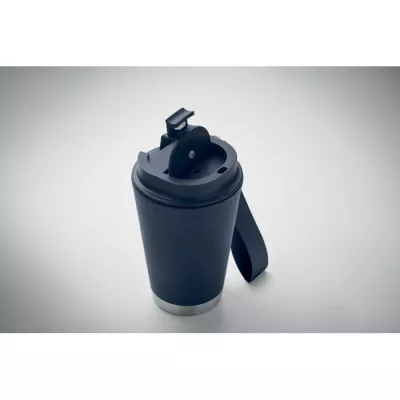 Kubek dwuścienny z PP z paskiem 300 ml TOPIZ - Francuski Granat (MO2596-85)