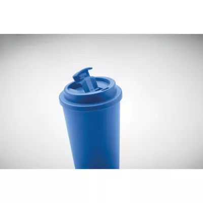 Kubek dwuścienny z PP 450 ml TUESDAY - Niebieski (MO6244-04)