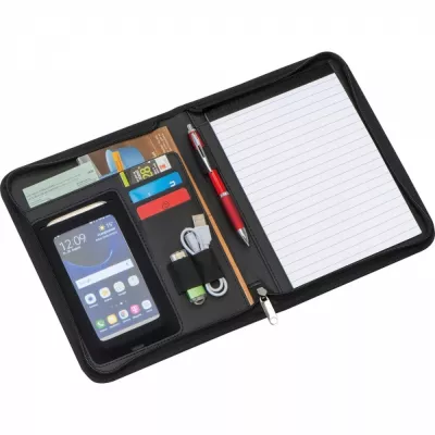 Folder A5 z notatnikiem w linie LOGAN - czarny (2063303)