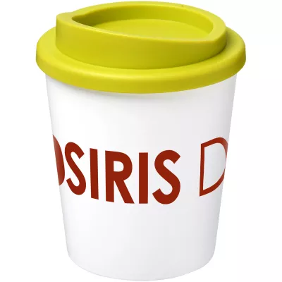 Kubek termiczny z plastiku 250 ml dowolny mix kolorów - Biały-Limonka (21009211)