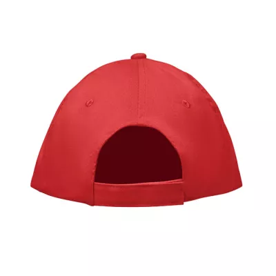 Czapka z daszkiem 5-panelowa z bawełny 180 g/m² SUNNY - Czerwony (MO2345-05)