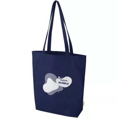 Odisha organiczna torba na zakupy z szerokim dnem z certyfikatem OCS o gramaturze 180 g/m², 11 l  - Granatowy (12078255)