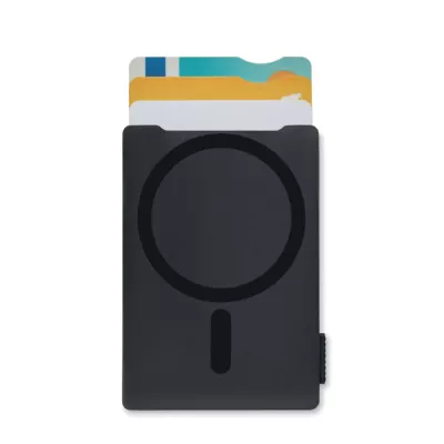 Etui na karty magnetyczne z podstawką MACARD - Czarny (MO3201-03)
