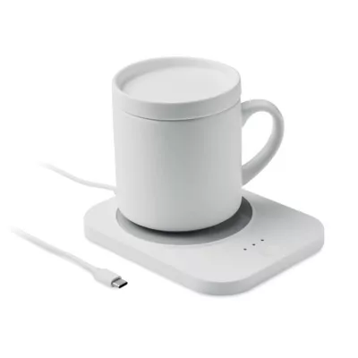 Podgrzewacz do kubka z ładowarką 15W i kubkiem SIROTER - Bialy (MO2726-06)