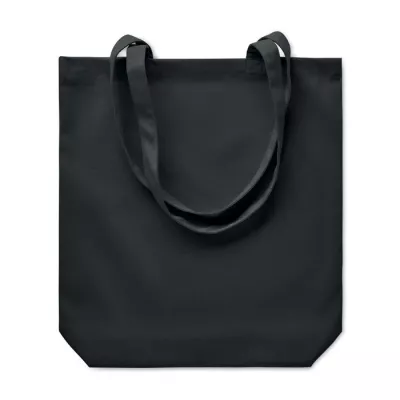 Torba bawełniana na zakupy 270 g/m² RASSA COLOURED - Czarny (MO6442-03)