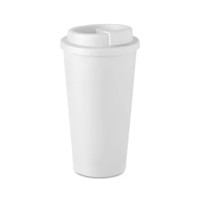 Kubek dwuścienny z PP 450 ml TUESDAY - Bialy (MO6244-06)