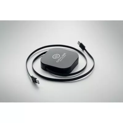 Kabel zwijany USB-C 100W LINEA 100 - Czarny (MO2924-03)
