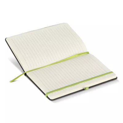 Notatnik Iroko z twardą okładką Laser A5 - czarno / jasnozielony (LT92090-N0232)