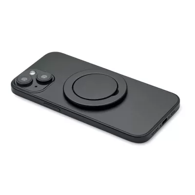 Uchwyt magnetyczny na telefon z ABS z recyklingu ABLE - Czarny (MO2556-03)