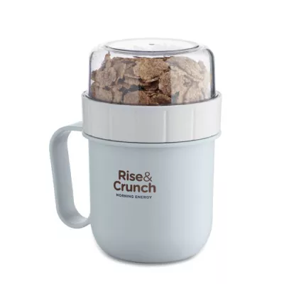 Kubek śniadaniowy z pojemnikiem 450 ml CUP ON GO - Baby Blue (MO2679-66)