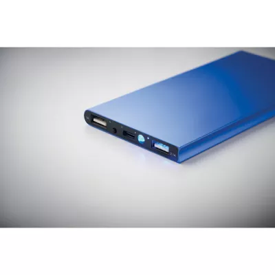 Powerbank 8000 mAh aluminiowy POWERFLAT8C - Niebieski (MO2340-37)