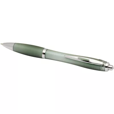 Nash długopis kulkowy z tworzyw sztucznych pochodzących z recyklingu z certyfikatem RCS, z kolorowym korpusem i uchwytem (nie - Zielony melanż (10645362)