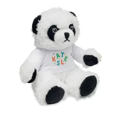 Maskotka panda w bluzie z kapturem PENNY - Bialy (MO6736-06)