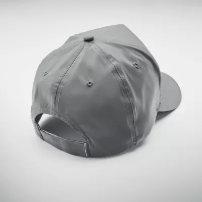 Czapka z daszkiem odblaskowa 5-panelowa na rzep RAYS - Srebrny Mat (MO6982-16)