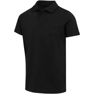 Graphite organiczna koszulka polo unisex o gramaturze 180 g/m², z krótkim rękawem i certyfikatem OCS - Czarny (39559-BLACK)