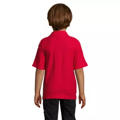 Polo dziecięce piqué 170 g/m² Sol's SUMMER II KIDS - Czerwony (S11344-RD)