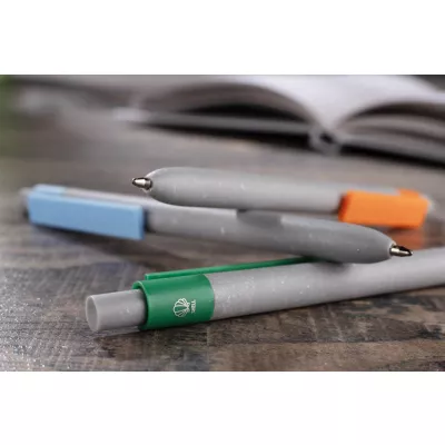 Długopis z tworzywa z dodatkiem zmielonych muszli SELIS - zielony (19735-05)