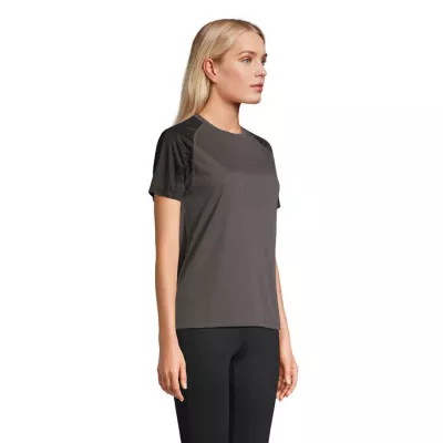 Koszulka sportowa damska Sol's VORTEX WOMEN - Black/Charcoal Grey (S04788-BI)