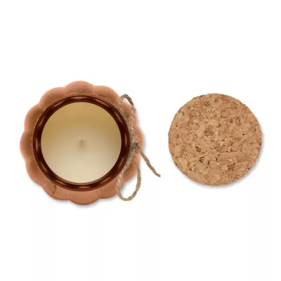 Świeca waniliowa w szkle z wosku roślinnego PUMKIN - Brazowy (MO3193-01)