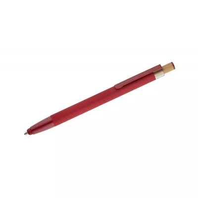 Długopis z recyklingowanego aluminium z  wykończeniem soft touch ALPEN - czerwony (19827-04)