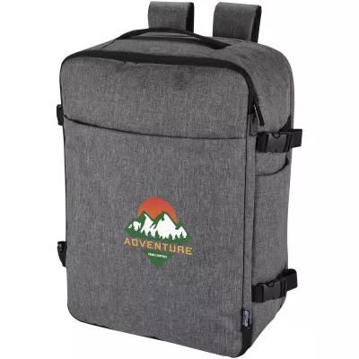 Libra plecak na laptopa o przekątnej 17 cali o pojemności 25 l wykonany z materiałów z recyclingu z certyfikatem GRS - Szary melanż (13011180)