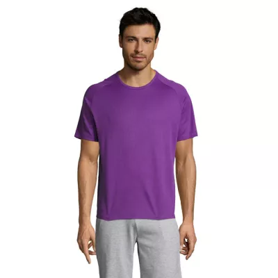 Koszulka sportowa męska raglan 140 g/m² Sol's SPORTY - Dark Purple (S11939-DA)