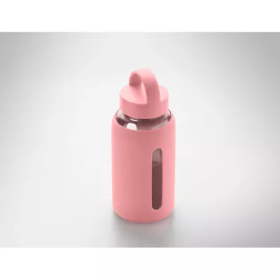 Butelka szklana z pokrowcem 600 ml BORIS - Dziecięcy Róż (MO2912-11)