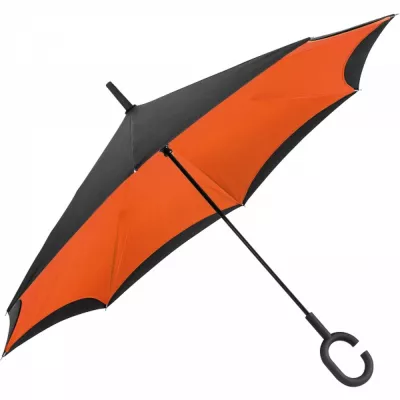 Parasol manualny odwrócony ø120 cm OLIVIA - pomarańczowy (4047610)