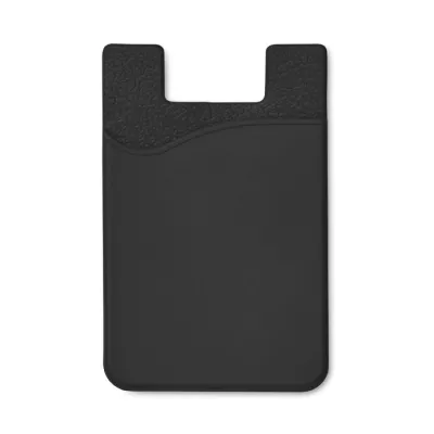 Etui na karty silikonowe na smartfon SILICARD - Czarny (MO8736-03)