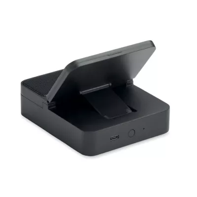 Głośnik z ładowarką indukcyjną 15W CHARGEBEAT - Czarny (MO3189-03)