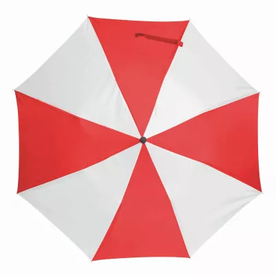 Parasol składany bez automatu REGULAR - biały, czerwony (56-0101111)