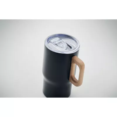 Kubek termiczny ze stali z recyklingu 350 ml TUMBOO - Czarny (MO2499-03)