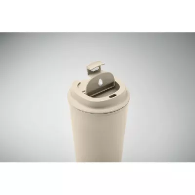 Kubek dwuścienny z PLA 350 ml BEIBAKU - Bezowy (MO2310-13)