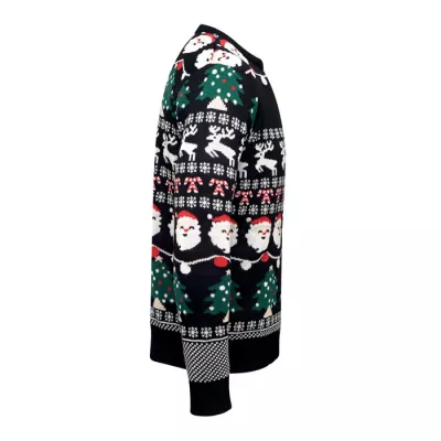 Sweter świąteczny z 10 lampkami LED L/XL SHAMIS LARGE - Czarny (CX1554-03)