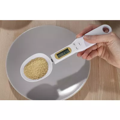 Łyżka z wagą elektroniczną SPOONI - biały (16254-01)