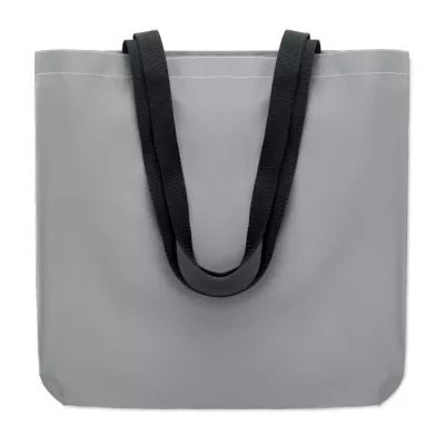 Torba na zakupy odblaskowa z poliestru VISI TOTE - Srebrny Mat (MO6302-16)