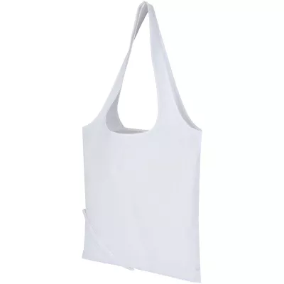 Madras Blend - torba na zakupy, wykonana z recyklingowanej baweły o gramaturze 140 g/m² posiadającej certyfikat GRS, składana - Biały (12080501)