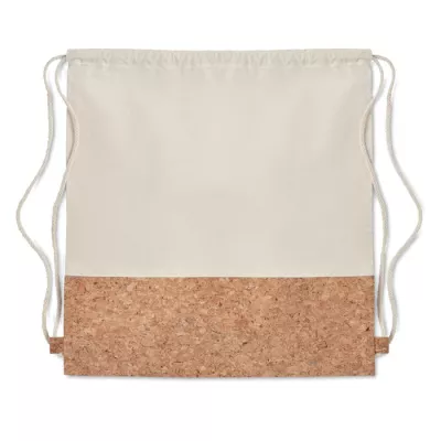 Worek bawełniany z korkowym wykończeniem 160 g/m² ILLA - Bezowy (MO9515-13)