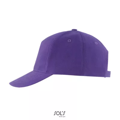 Czapka z daszkiem 5-panelowa 260 g/m² Sol's LONG BEACH - Dark Purple (S00594-DA)