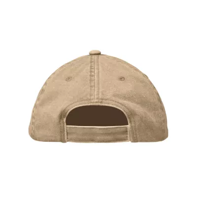 Czapka z daszkiem vintage 6-panelowa 265 g/m² BEAU - Khaki (MO2542-39)