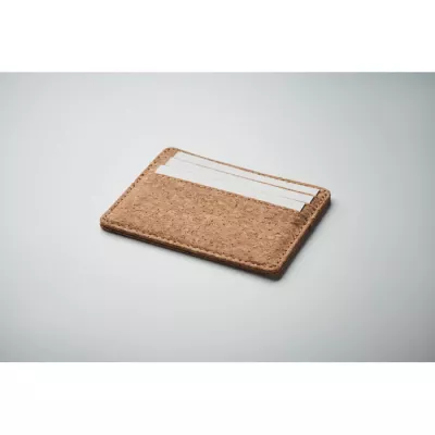 Etui na karty z korka z RFID WALLK - Bezowy (MO2625-13)
