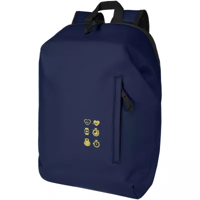 Resi Plus plecak na 15-calowego laptopa o pojemności 18 l z recyklingu, z certyfikatem GRS i zabezpieczeniem przed kradzieżą - Granatowy (13010991)