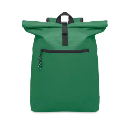 Plecak rolltop na laptop 15" z poliestru 600D IREA - Ciemnozielony (MO2170-60)