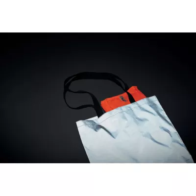 Torba na zakupy odblaskowa z poliestru VISI TOTE - Srebrny Mat (MO6302-16)