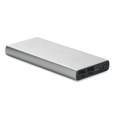 Powerbank 10 000 mAh aluminiowy POWERFLAT 10C - Srebrny Mat (MO6770-16)
